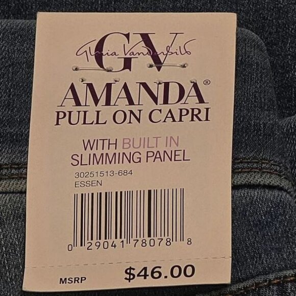 Petite Gloria Vanderbilt Amanda Pull On Cap ... Color: Essen W Whiskers Size: 12 - Picture 4 of 4